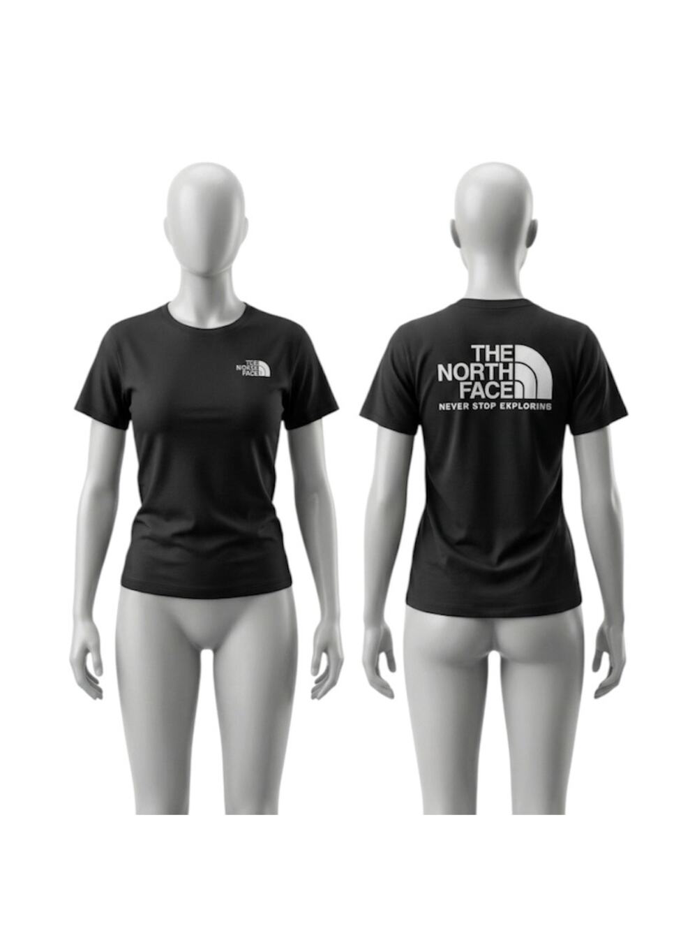 The North Face Black Women’s XL T-Shirt “Never Stop Exploring” Graphic Tee